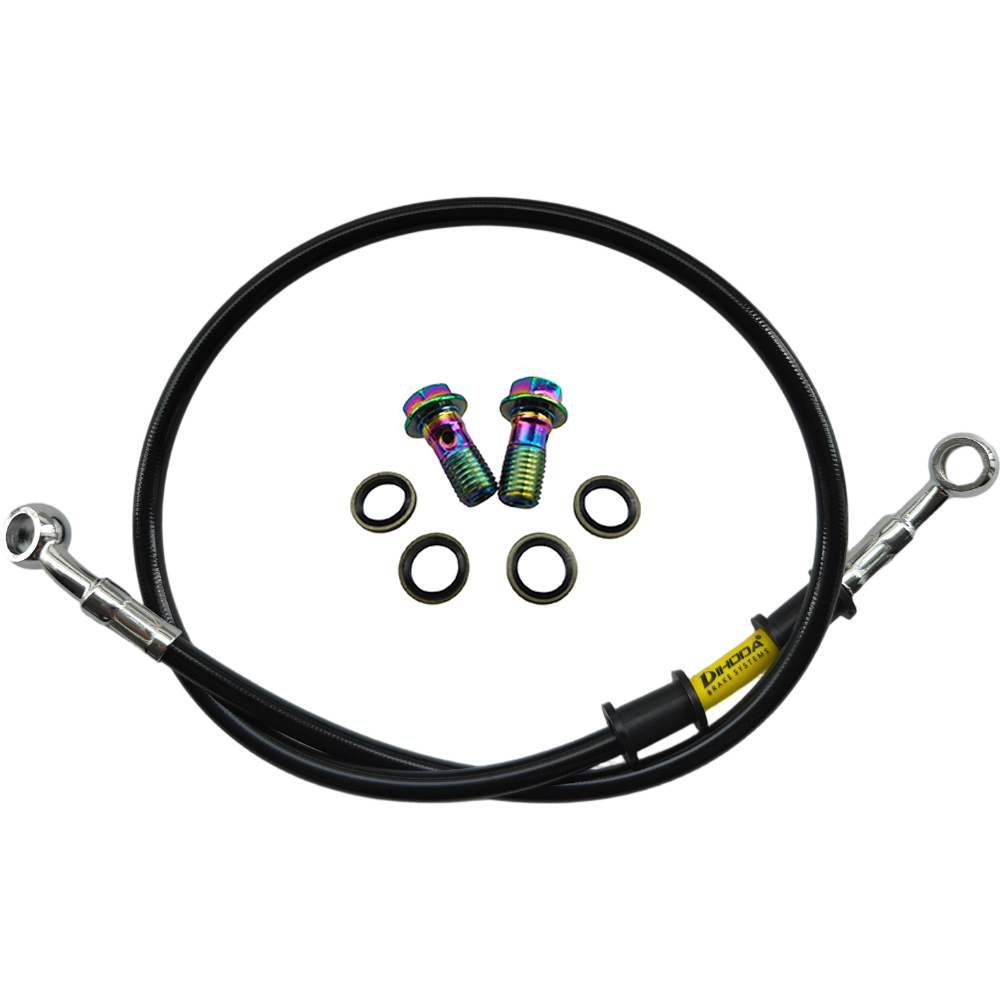 28°-28° Black Braided Stainles - Motorcycle Brake Cable 评论和价格