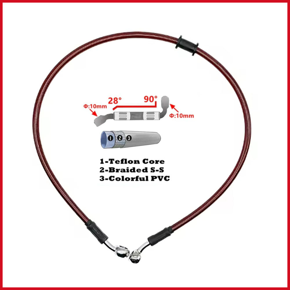 28-90 Degrees 10mm Banjo 300mm - Motorcycle Brake Cable 评论和价格