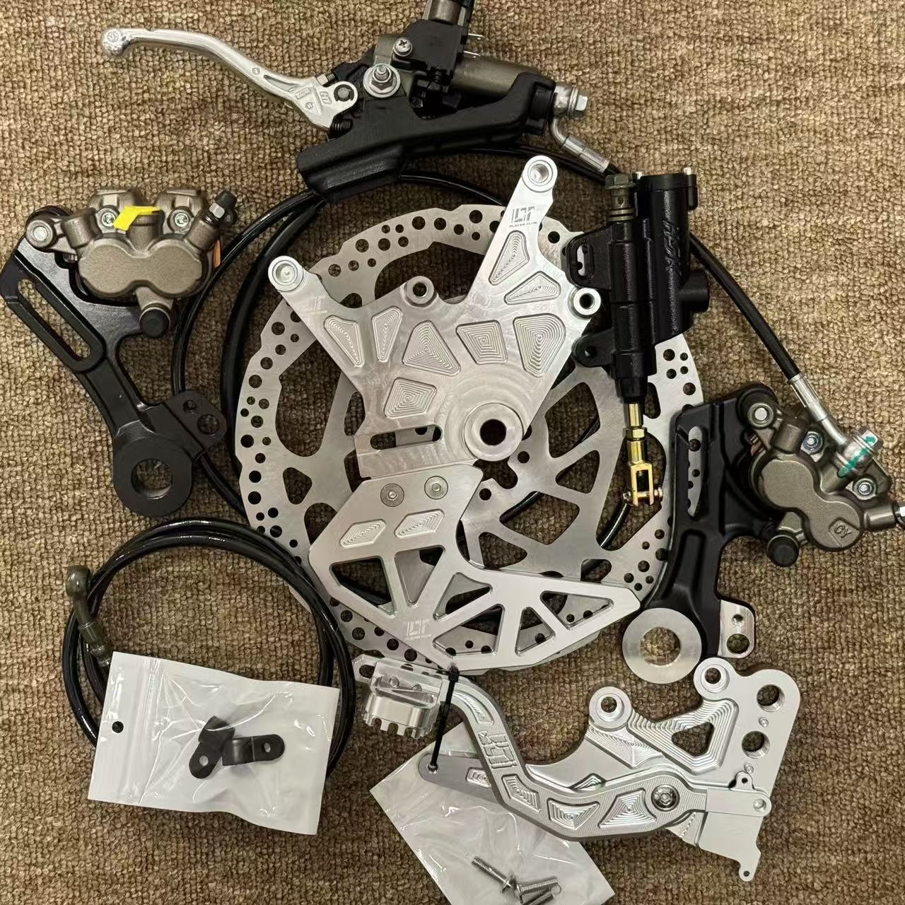 Dual Caliper Bracket Kit for L - Brake Caliper 评论和价格