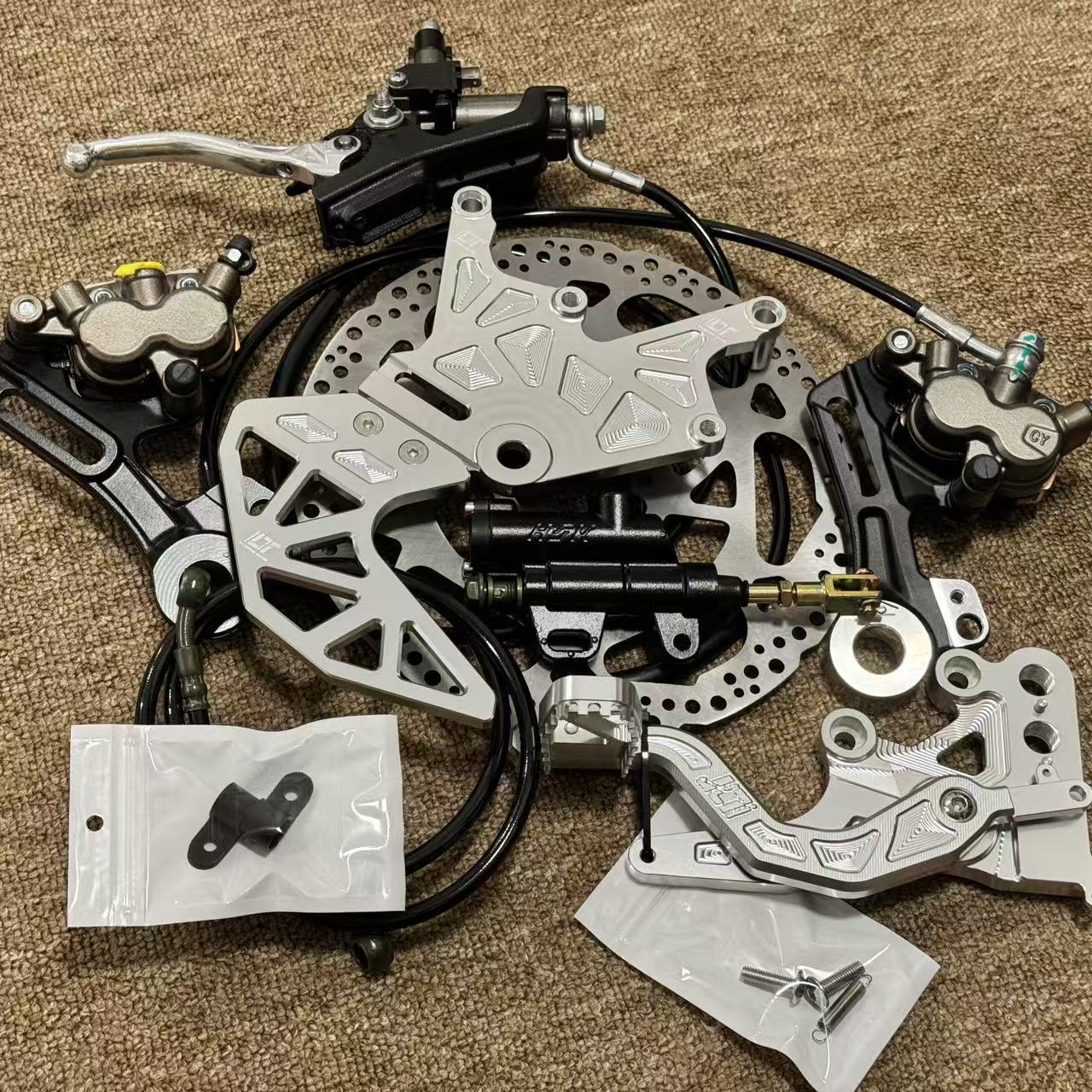 Dual Caliper Bracket Kit for L - Brake Caliper 评论和价格