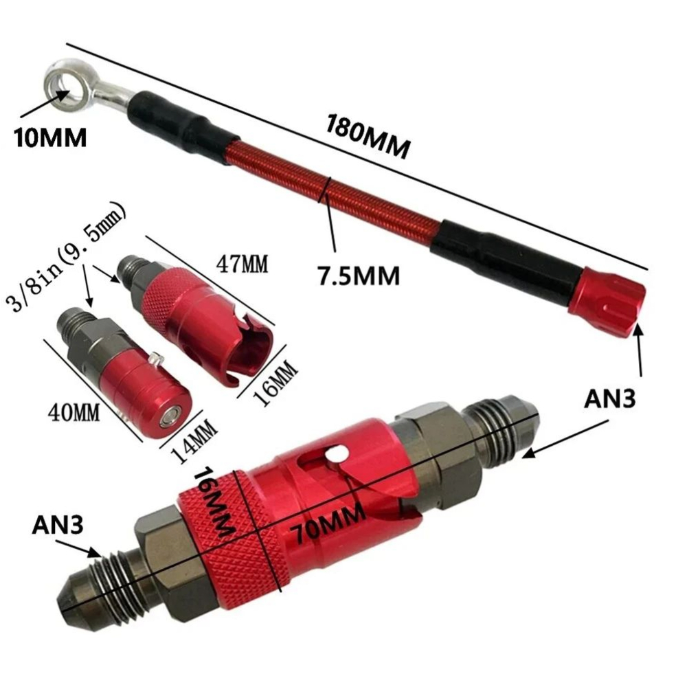 Motorcycle AN3 Quick Connect B - Motorcycle Brake Cable 评论和价格