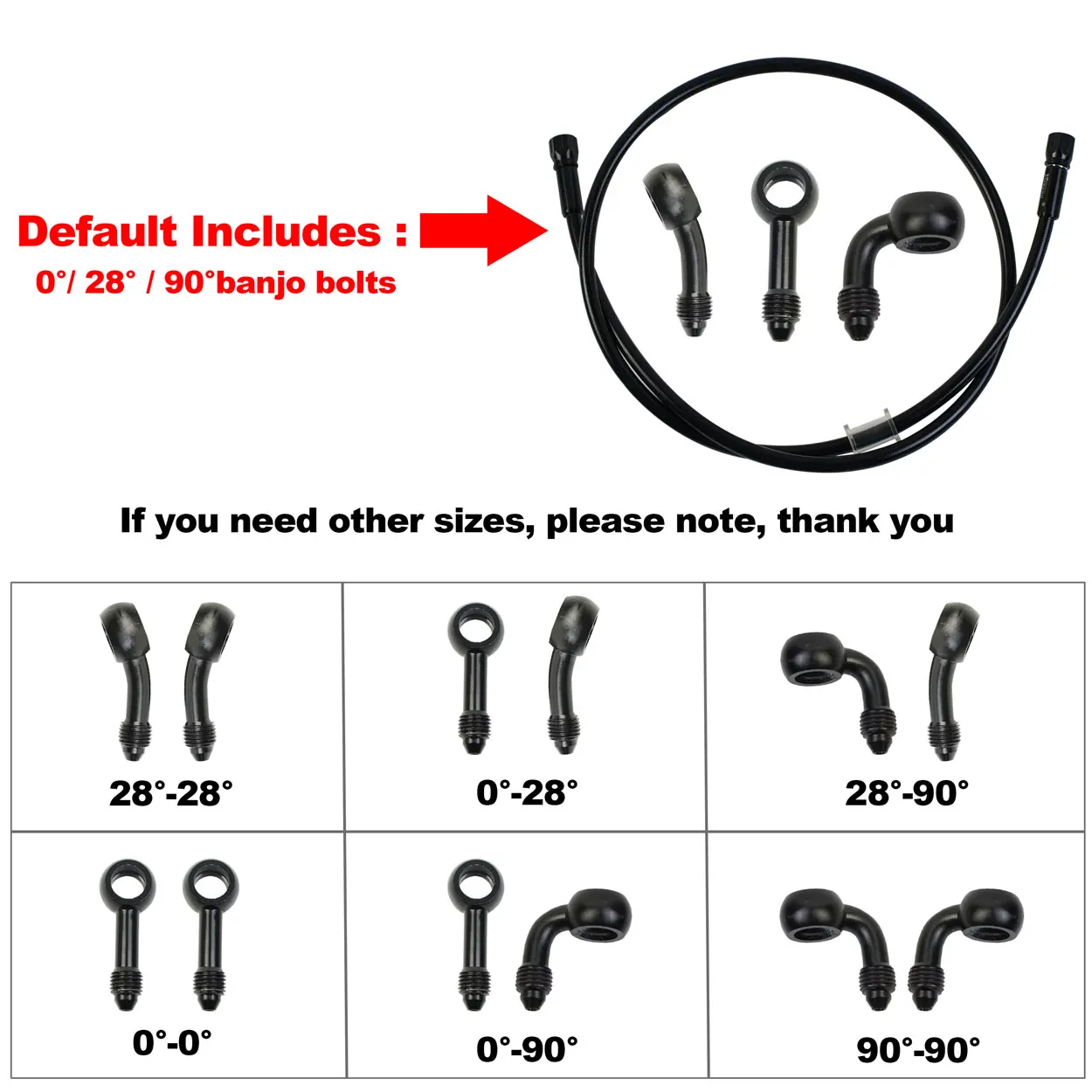 AN3 Braided Brake Hose Motorcy - Motorcycle Brake Cable 评论和价格