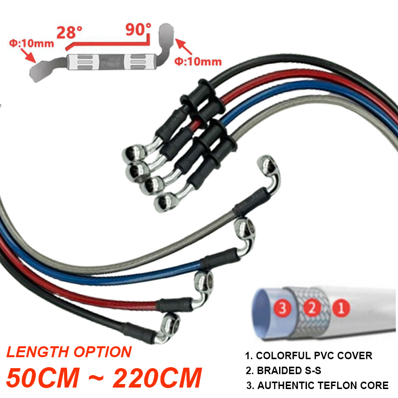Silver 30cm To 220cm 28°-90° 1 - Motorcycle Brake Cable 评论和价格