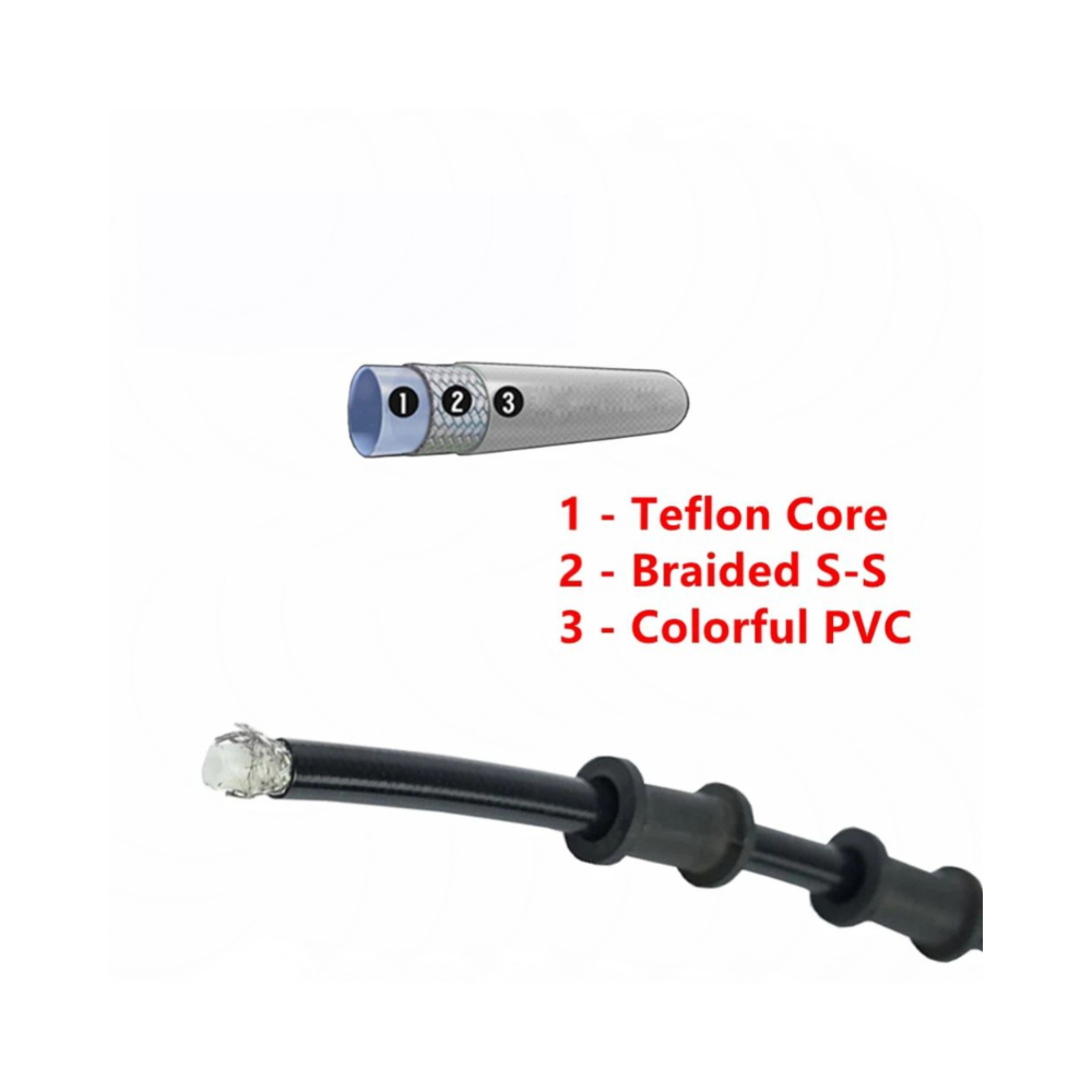 28°-28° Black Braided Hydrauli - Motorcycle Brake Cable 评论和价格
